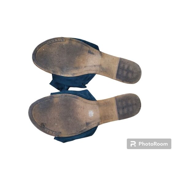 Old Navy Size 7.5 Sandal Slide Green Fabric Women - Picture 2 of 2